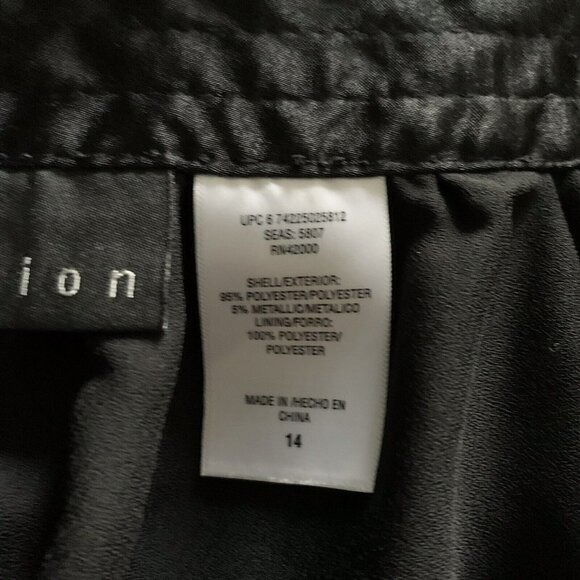 attention womens skirt circle black silver size 14 - Picture 5 of 5